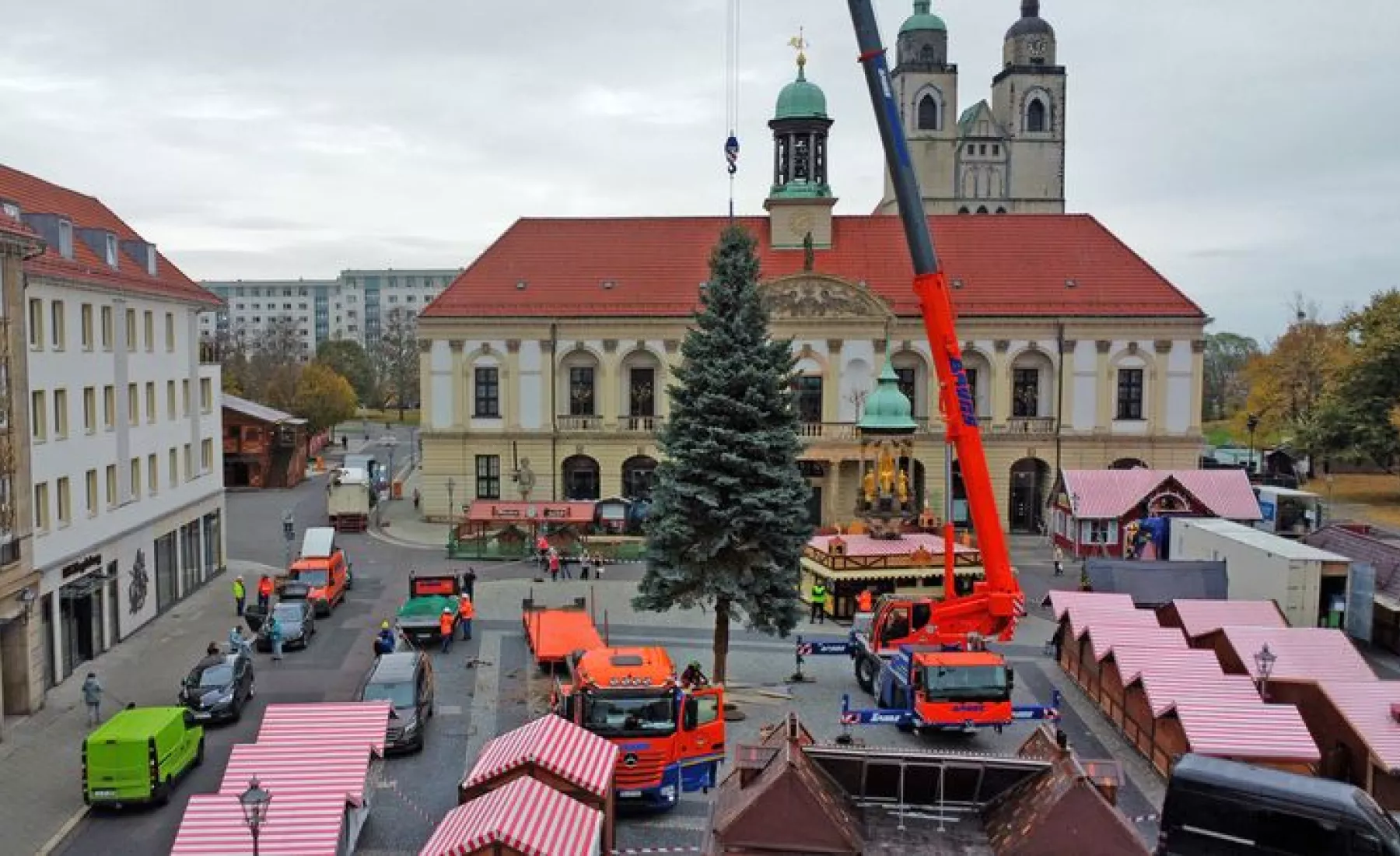 Weihnachtsbaum Magdeburg Alter Markt