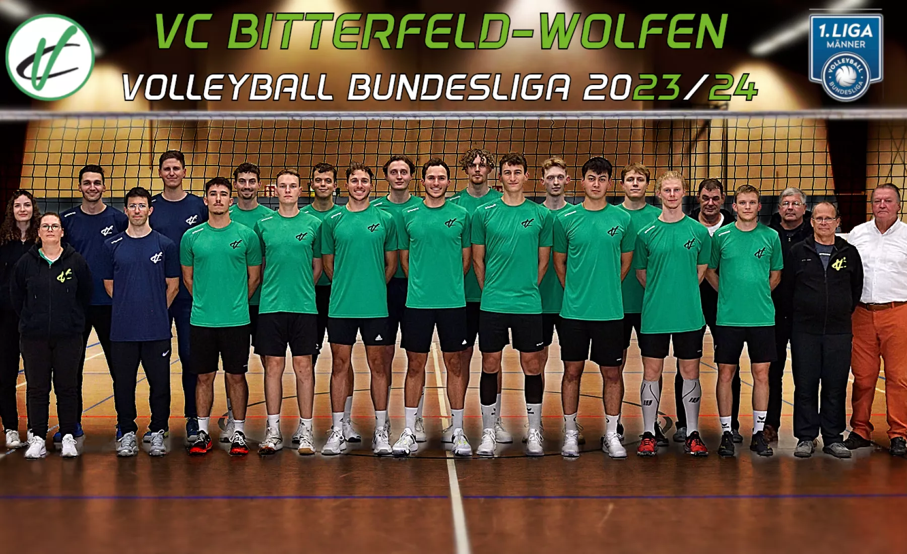 Mannschaftsfoto: VC BitterfeldWolfen - DAS BIWO-BUNDESLIGATEAM 2023/24