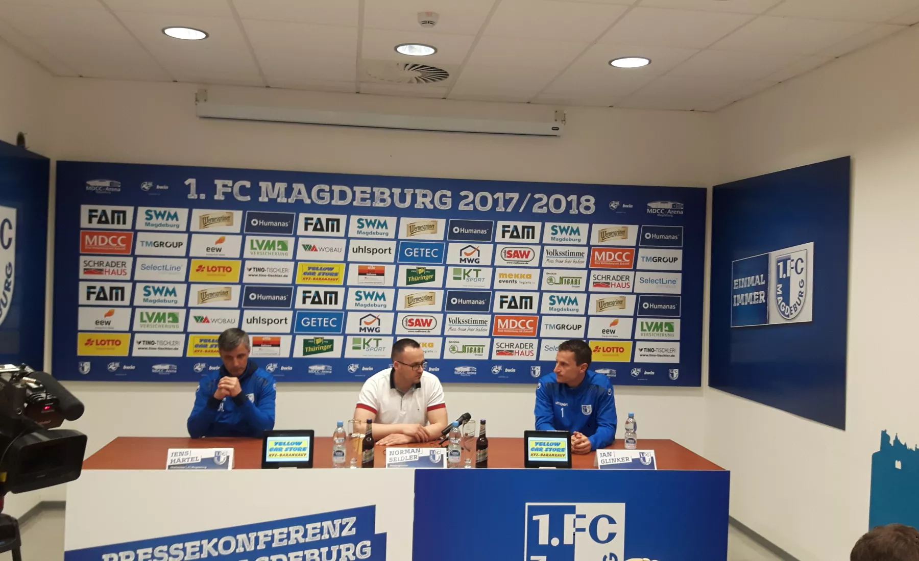 Pressekonferenz des 1. FC Magdeburg vor dem 34. Spieltag