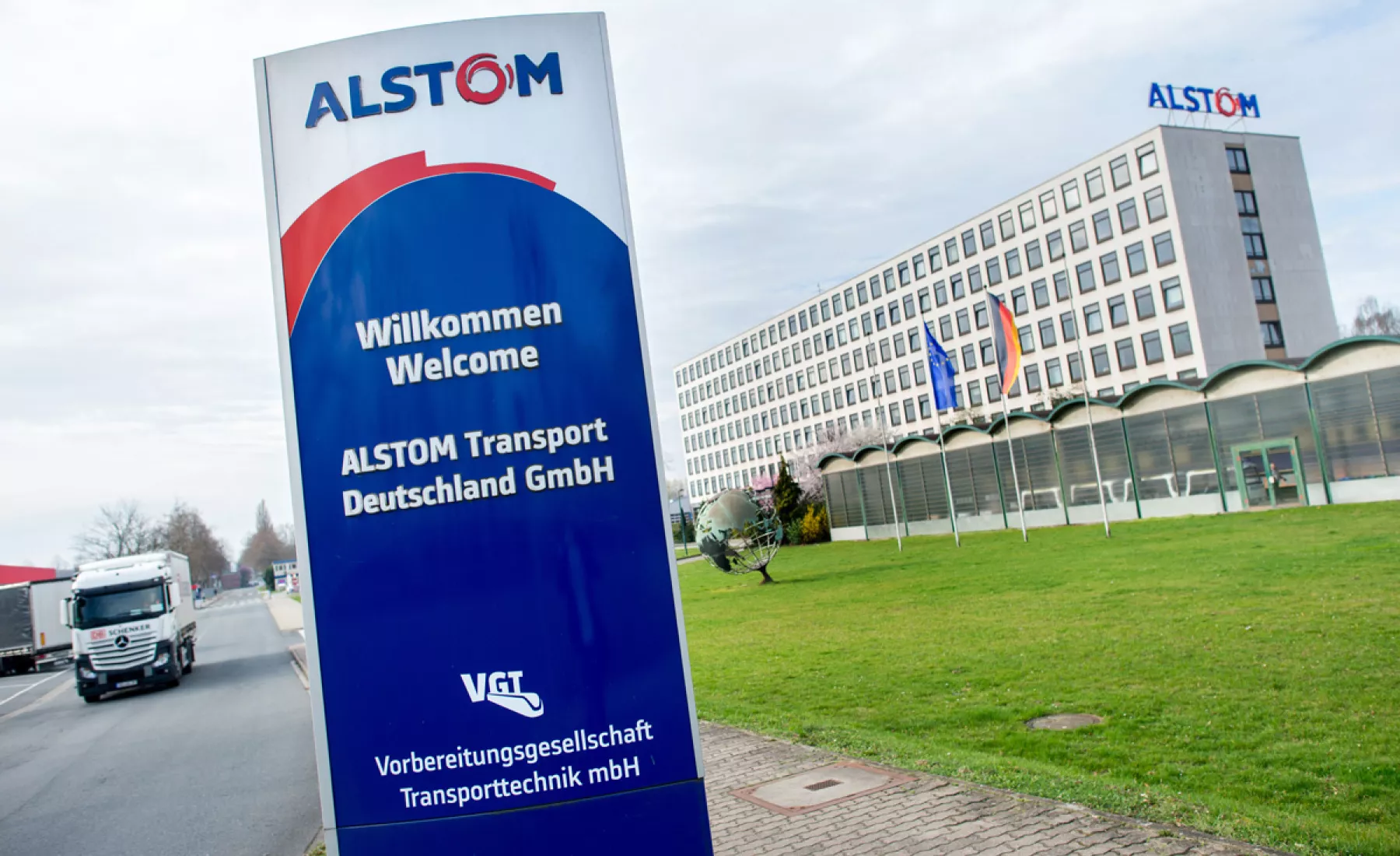 Verwaltungsgebäude des Bahntechnik-Herstellers Alstom in Salzgitter