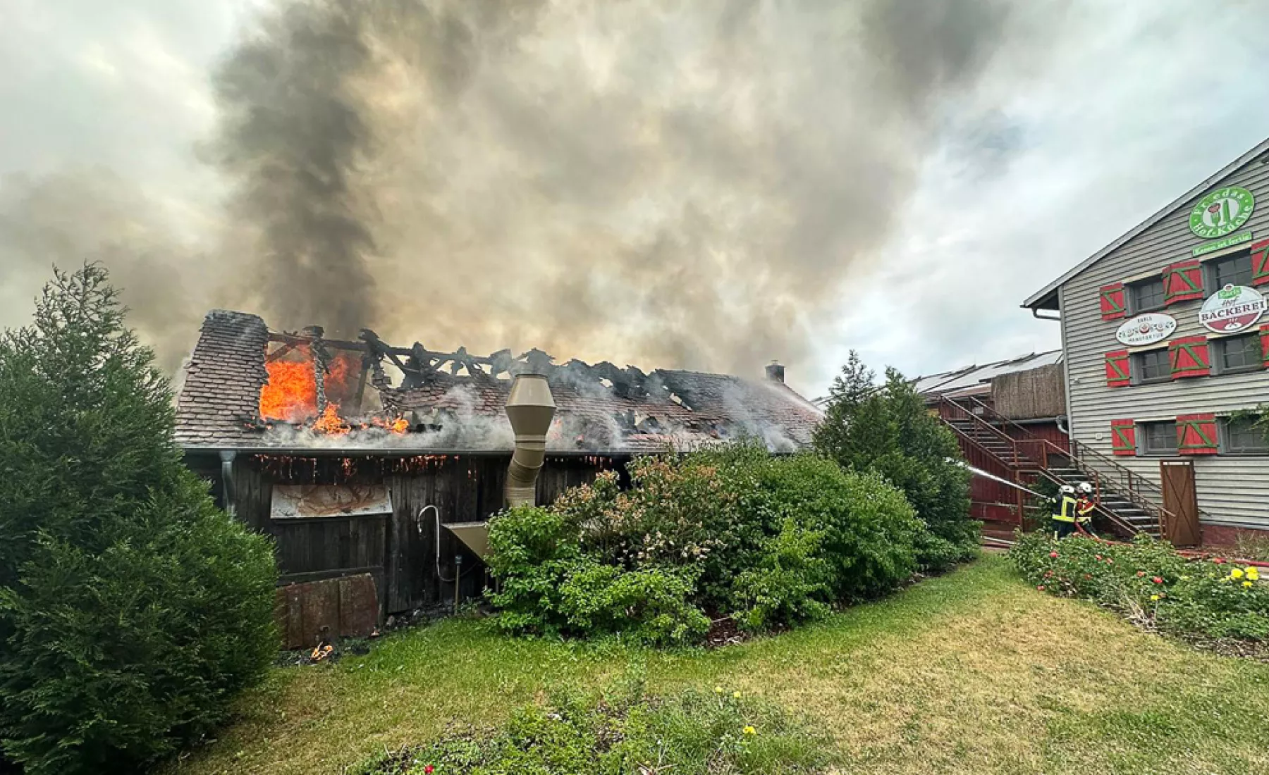 Brand in Karls Erlebnis-Dorf