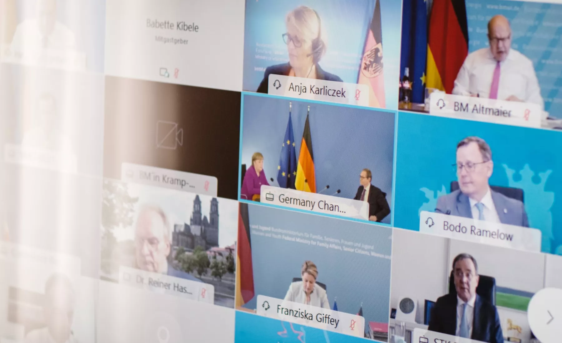 Bund-Länder-Konferenz Bildschirmaufnahme