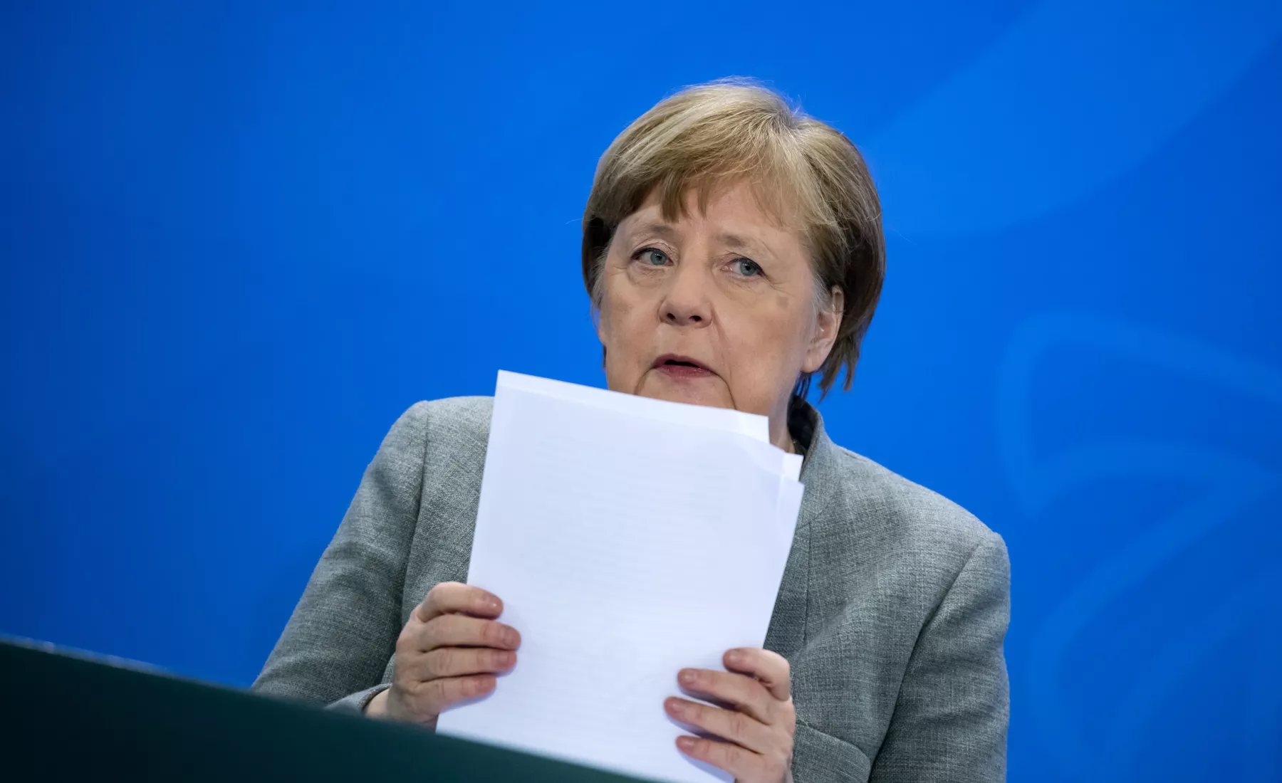 Angela Merkel äußert sich bei der Pressekonferenz im Bundeskanzleramt 