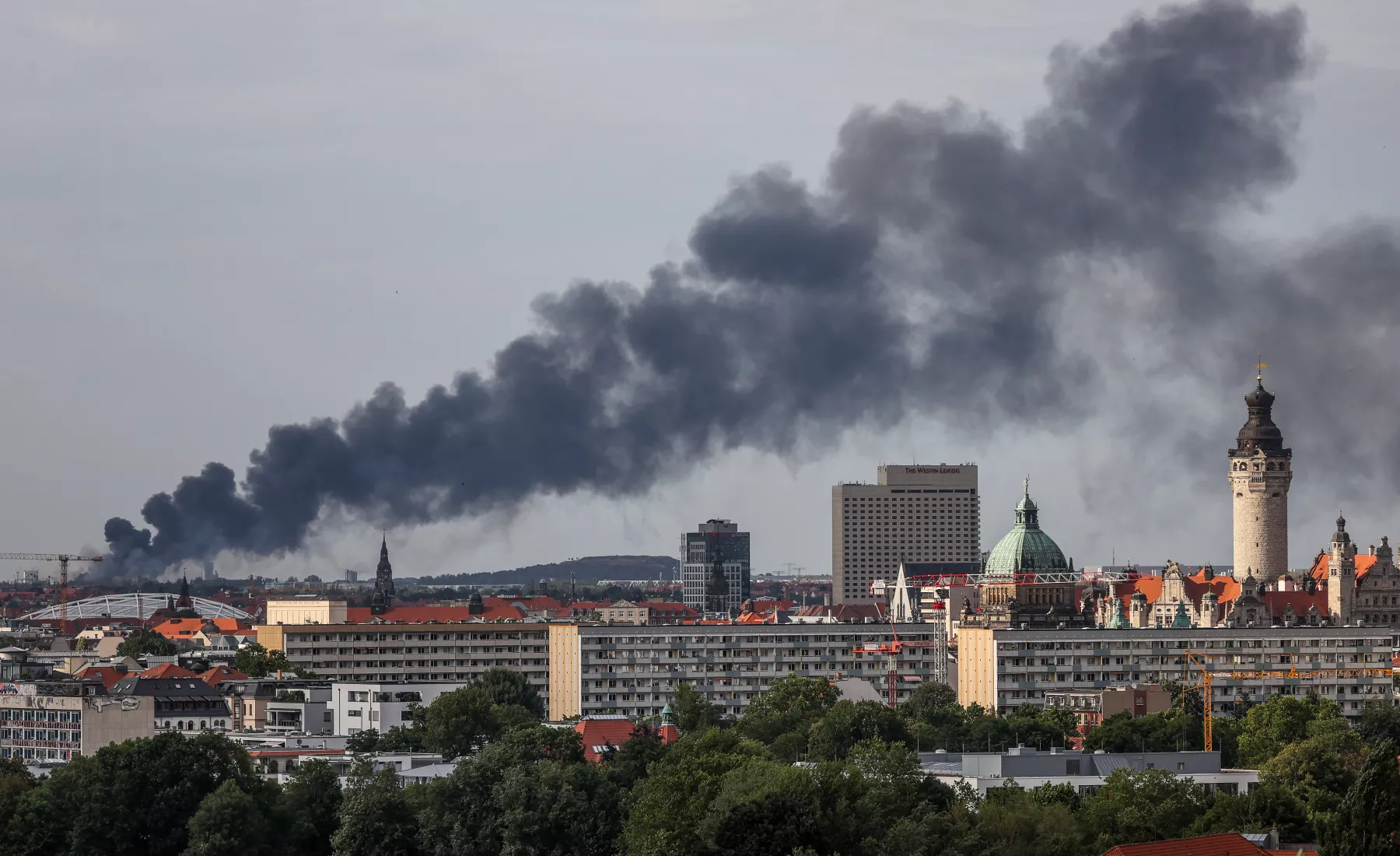 Großbrand in Leipzig