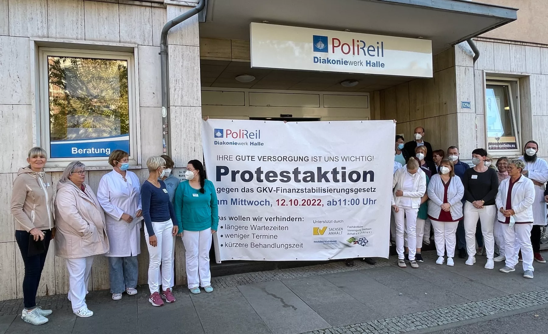 Protestaktion Ärzte Halle
