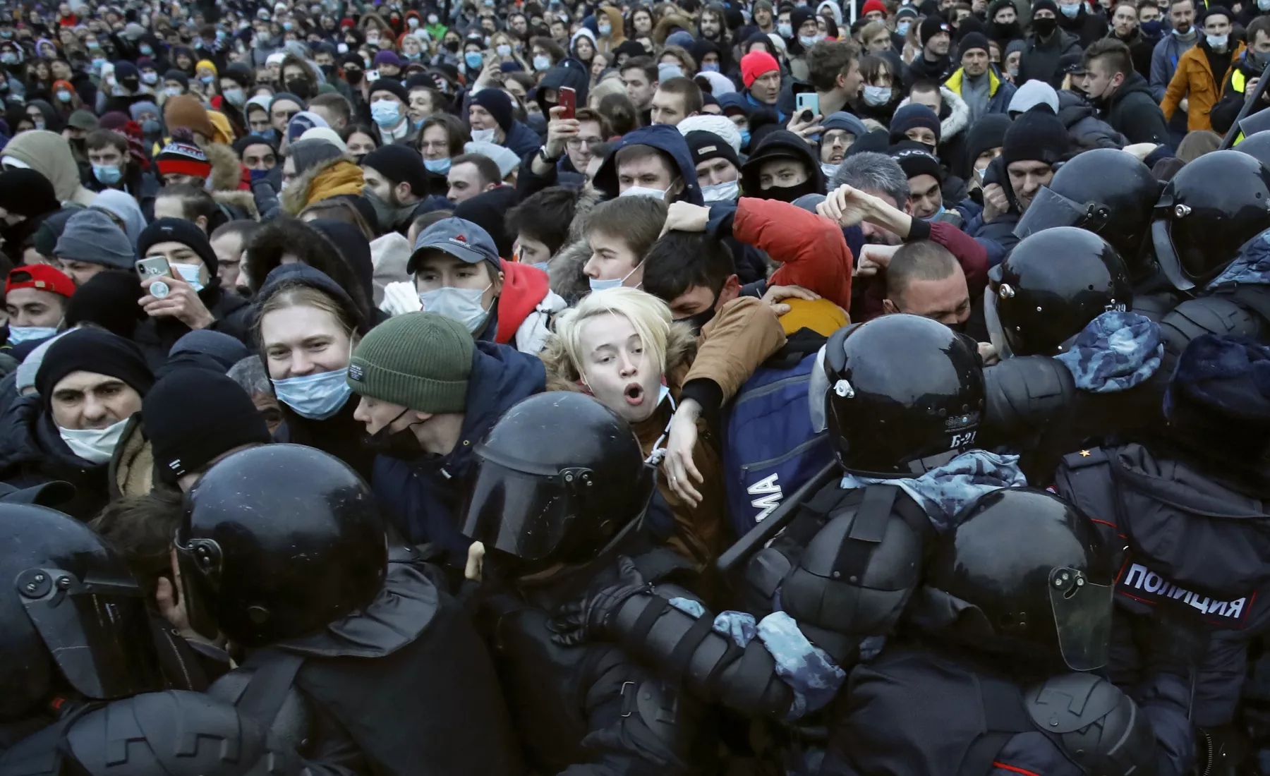 Nawalny-Protest in Sankt Petersburg