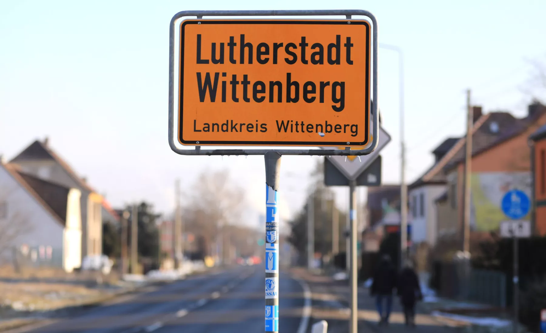 Symbolbild: Ortsschild Lutherstadt Wittenberg
