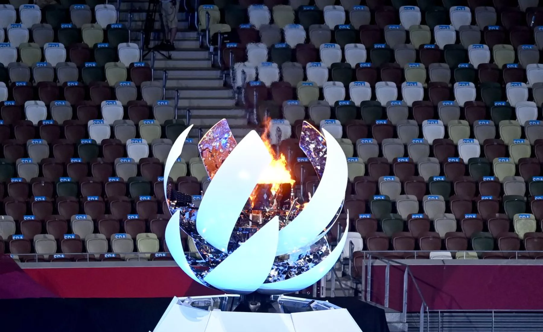 Olympische Flamme kurz vor dem erlöschen