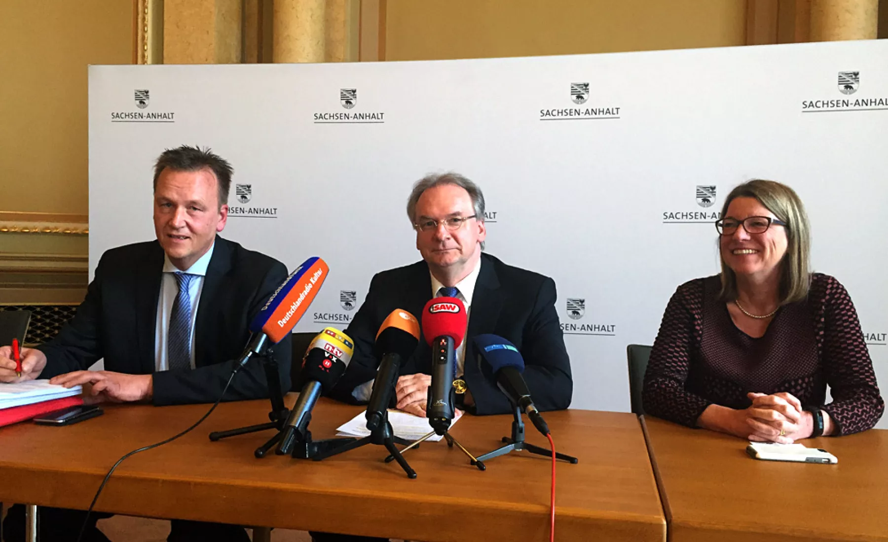 Burkhard Lischka (SPD), Reiner Haseloff (CDU), Claudia Dalbert (GRÜNE)