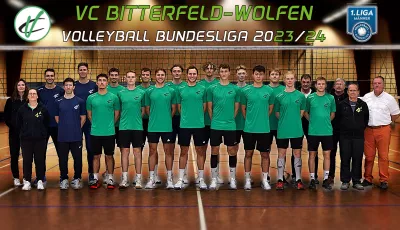 Mannschaftsfoto: VC BitterfeldWolfen - DAS BIWO-BUNDESLIGATEAM 2023/24