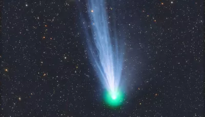 02.03.2024, Österreich, Martinsberg: Das Foto zeigt den Komet 12P/Pons-Brooks, aufgenommen am Astronomischen Zentrum Martinsberg mit einem lichtstarken Astrographen mit 11" Öffnung und Lichtstärke 2.2 sowie einer Fullframe-CMOS-Kamera. 