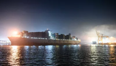 Das Containerschiff "Cosco Pride"