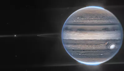 Dieses von der NASA zur Verfügung gestellte Bild zeigt ein Falschfarbenkompositbild des Jupiter, das vom James Webb Space Telescope aufgenommen wurde.