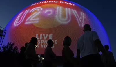 Die MSG Sphere in Las Vegas mit U2 Ankündigung