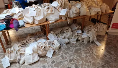 Taschen "voller Wärme" des Malteser Hilfsdienstes