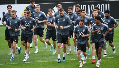 Die deutsche Fußball-Nationalmannschaft beim Training