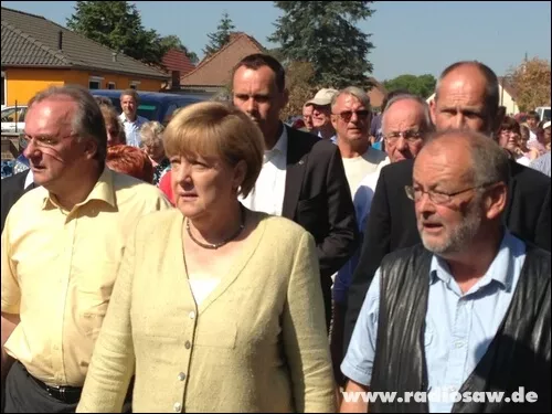 Angela Merkel in Fischbeck