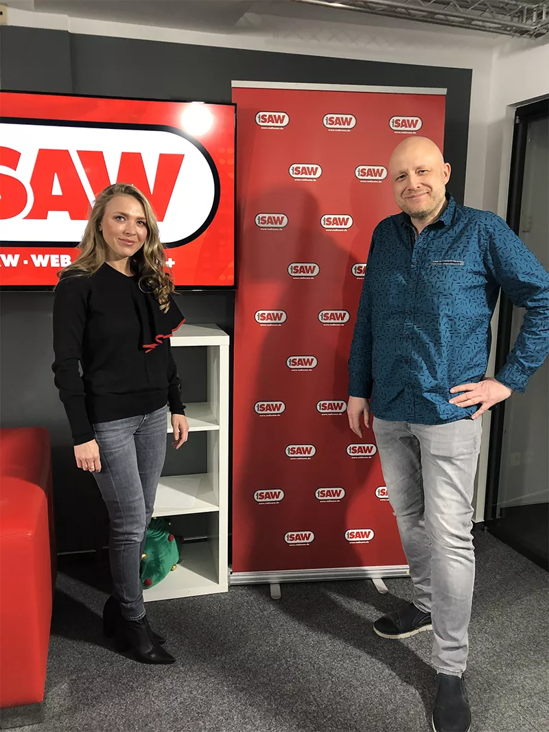 Oksana Bolyukh und radio SAW Moderator Ingolf Kloss