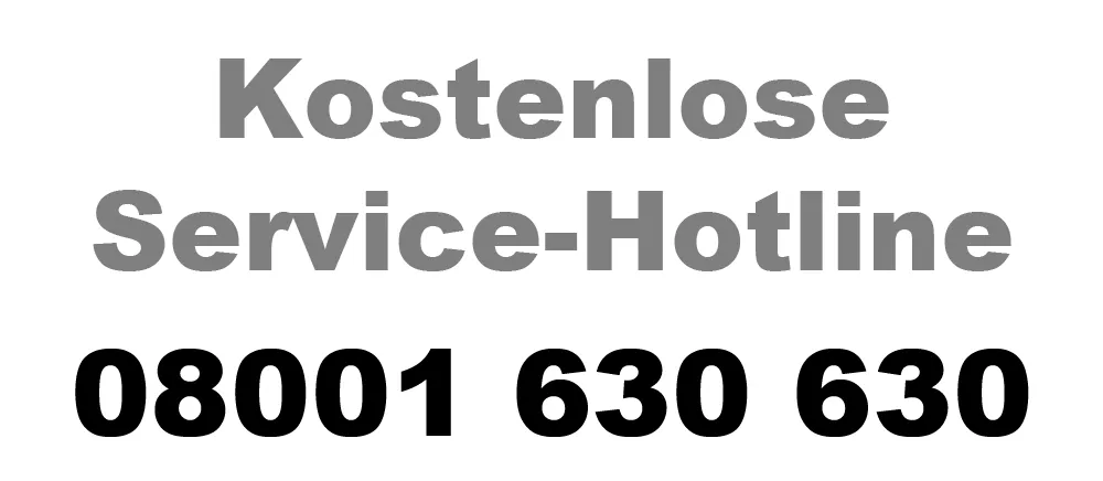 Service-Hotline: 08001 630 630