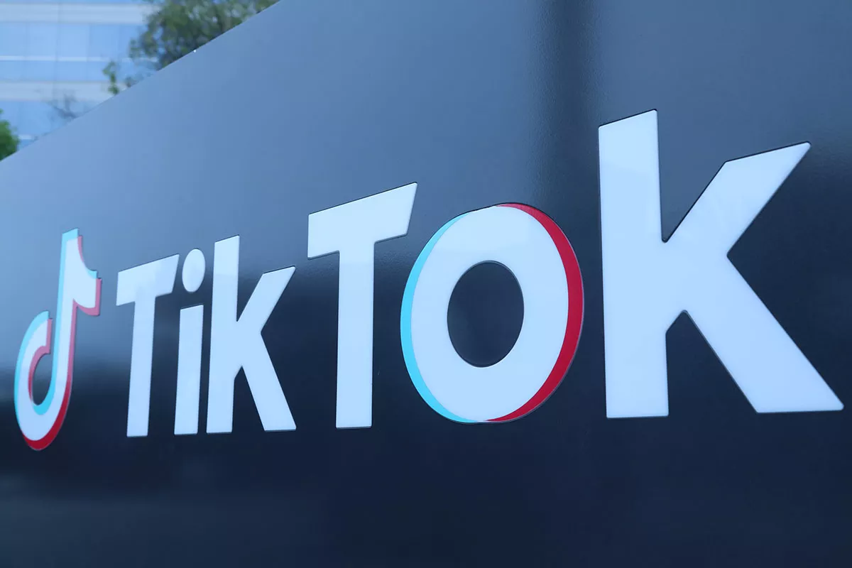 Das Logo des Video-Tausch-Unternehmens TikTok
